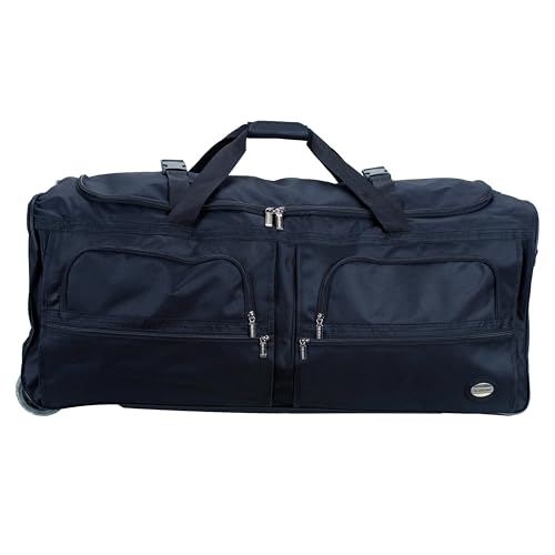Rockland Rolling Duffel Bag, Black, 22" - color: BLACK, size: 22"