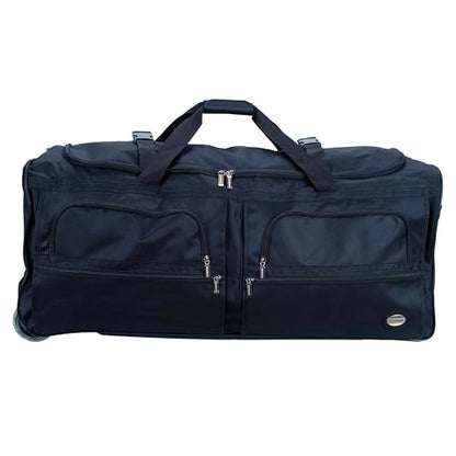 Rockland Rolling Duffel Bag, Black, 22" - color: BLACK, size: 36"