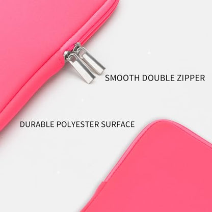 11-11.6 Inch Laptop Sleeve Protective Case Soft Carrying Computer Cover Compatible with MacBook Neo A18 11.6" MacBook Air for 11" Notebook Tablet Ultrabook Chromebook - color: Bright Pink, size: 11"-11.6"