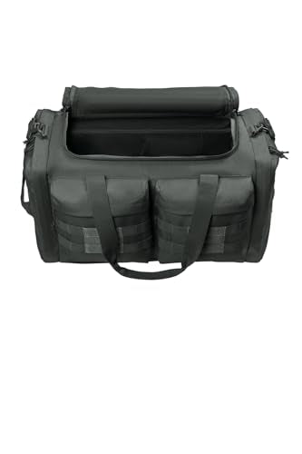 Tactical Gear bag Heavy Duty Duffel Gym bag/Tactical Backpack Custom Embroidered with your own text (Charcoal - Duffel Bag) - color: Charcoal - Duffel Bag