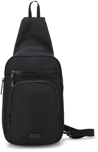 Reebok Unisex Crossbody Bag - Convertible Compact Durable Cross Body Bag for Women and Men - Gym and Travel Essentials, Size One Size, Cosmos Black - color: Cosmos Black