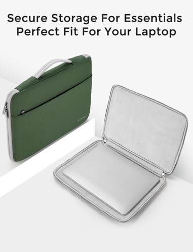 DOMISO 14 inch Laptop Case Sleeve Protective Cover Compatible with 15 inch MacBook Air M4 M3 M2,MacBook Pro,14-15 inch HP Dell ASUS Lenovo Chromebook,Waterproof Computer Cases Bag,Avocado Green - color: Avocado Green, size: 14" Laptop/15" for mac book
