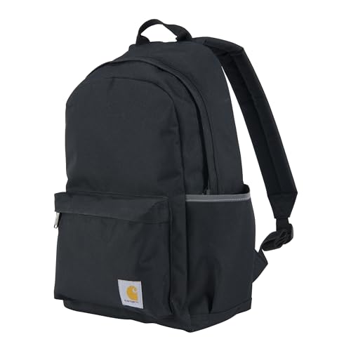 Carhartt 21L Classic Laptop Backpack, Water-Resistant Pack W/ 15" Laptop Sleeve and Organizational Compartments, Black - color: Black, size: One Size