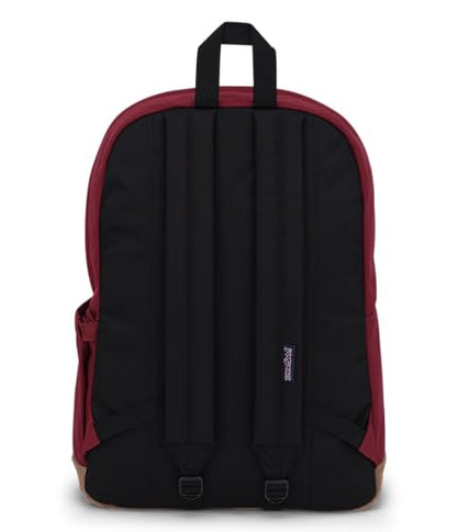 JanSport Right Pack Backpack - Durable Daypack with Padded 15" Laptop Sleeve, Spacious Main Compartment & Integrated Water Bottle Pocket - Russet Red - color: Russet Red