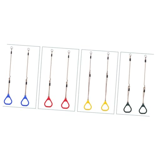 Outanaya Gymnastics Rings for Boys and Girls Plastic Exercise Rings Bodyweight Training Fitness Straps Outdoor Playset Accessories Random Color