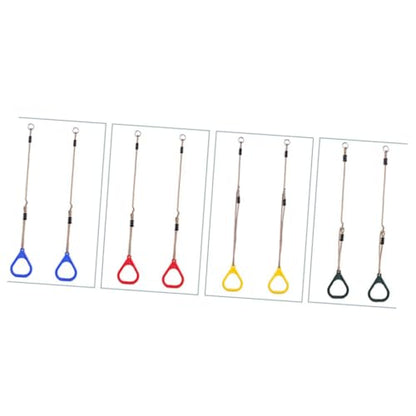 Outanaya Gymnastics Rings for Boys and Girls Plastic Exercise Rings Bodyweight Training Fitness Straps Outdoor Playset Accessories Random Color