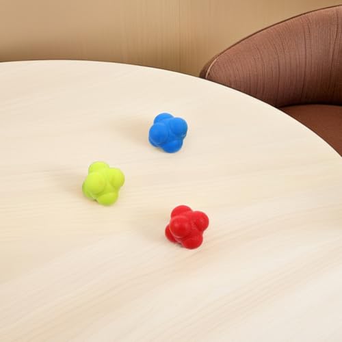 Abaodam 6pcs Agility Reflex Training Balls 5.5cm Hexagon Shape High Difficulty Sports Reaction Balls for Body Coordination and Speed Training Suitable and Adults