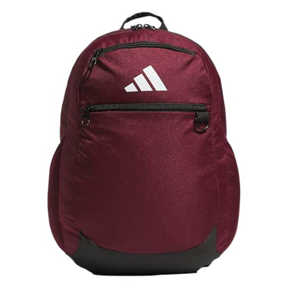 adidas Striker 3 Team Sports Backpack – Daypack for Sports Gym Travel, 36L, Maroon, OSFA - color: Maroon