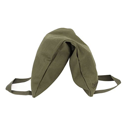 Green Yoga Sand Bag with Handle, Portable Fillable Yoga Canvas Sandbags for Workout, Adjustable Weighted Sandbag for Yoga Training and Pilates, Durable 12OZ Canvas Materia