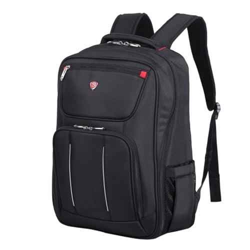SAKOS Turbo 15.6 inch Laptop Backpack, Professional Travel Backpack Carry on Flight - TSA Approved, Water Repellent Luggage Backpack for Men & Women, College Backpack with Laptop Compartment - Black - color: 3. Turbo - Black