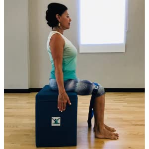 Pain Free At Sea-Posture Therapy Strap/Yoga Belt (BLUE)-Intended for Egoscue Execises, Yoga, Pilates-BEST NON SLIP BUCKLE - color: BLUE