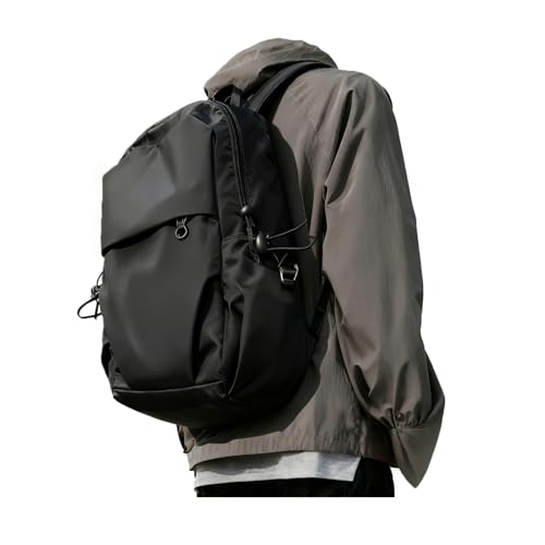 SEAFEW Large Black Convertible Sling Crossbody Backpack Shoulder Bag for Men Women, Waterproof Nylon Chest Bag One Strap Back Pack for Hiking Walking Biking Travel Cycling with USB Charger Port - color: Black-large-convertible