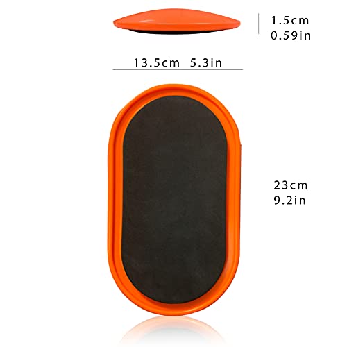ARCOOL Exercise Core Sliders with Resistance band for Yoga,Dual Sided Abdominal Exercise Gliding Discs Use on Carpet or Hardwood Floors,Orange