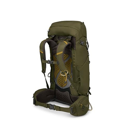 Osprey Kestrel 38L Men's Backpacking Backpack - Hiking & Camping Bag with Waterproof Raincover, Moss Green, Small/Medium - color: Moss Green, size: Small-Medium