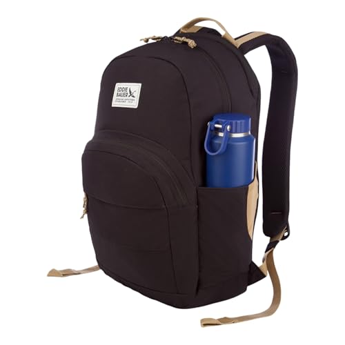 Eddie Bauer Campus Backpack 26L | Everyday Carry | Work | Travel | Commuter | Padded Laptop Sleeve | Stretch Bottle Pockets | Lightweight | Durable - Black - color: Campus - Black, size: 26L