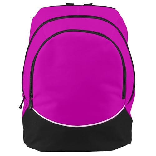 Augusta Sportswear Large Tri-Color Backpack, One Size, Power Pink/Black/White - color: Power Pink/Black/White