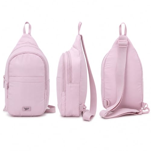 Reebok Unisex Crossbody Bag - Convertible Compact Durable Cross Body Bag for Women and Men - Gym and Travel Essentials, Size One Size, Thea II Ashen Lilac - color: Thea II Ashen Lilac