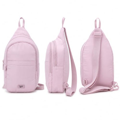 Reebok Unisex Crossbody Bag - Convertible Compact Durable Cross Body Bag for Women and Men - Gym and Travel Essentials, Size One Size, Thea II Ashen Lilac - color: Thea II Ashen Lilac