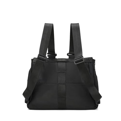 Commuting backpack for both men and women, casual computer backpack, crossbody bag, versatile backpack (Black) - color: Black