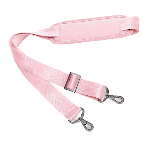 MOSISO 56 inch Shoulder Strap, Adjustable Thick Soft Universal Replacement Non-Slip Fit Padded with Metal Swivel Hooks for Laptop Shoulder Bag/Laptop Messenger Bag/Crossbody Bag, Rose Quartz - color: Rose Quartz