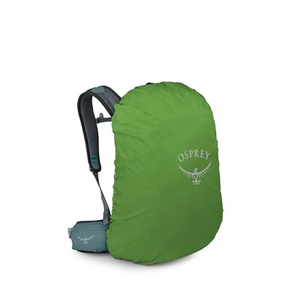 Osprey Hikelite 32L Durable Hiking Backpack - Travel Daypack with Rain Cover for Men and Women, Cascade Blue - color: Cascade Blue, style: 32l