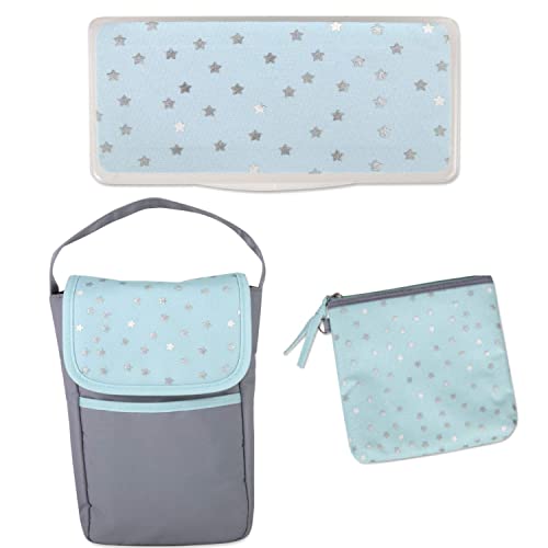 5 Piece Baby Diaper Bag Backpacks with Changing Pad, Wipes Pocket & Stroller Straps