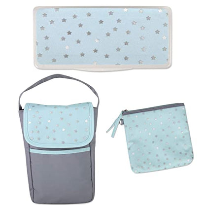 5 Piece Baby Diaper Bag Backpacks with Changing Pad, Wipes Pocket & Stroller Straps