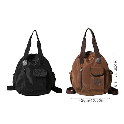 Large Capacity Nylon Backpack for Travel and Daily Use with Multiple Compartments School Bag Casual Handbag Shoulder Bag