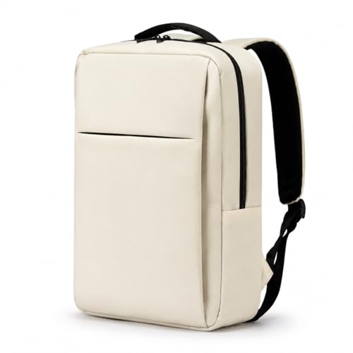 Laptop Backpack for Women & Men, 15.6" Laptop and Tablet Bag with Computer Compartment – Lightweight, Durable Travel & Work Backpacks, Beige - color: Backpack 01 Beige