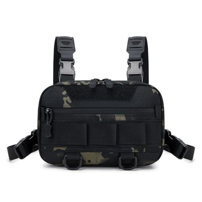 Outdoor Sports Chest Bag Utility Backpack, Portable, Multifunctional Practical Large Capacity Breathable for Camping Outdoor, Black Camo
