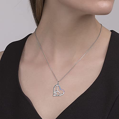 Sariel Gymnastics Gifts for Women Gymnast Necklace 925 Sterling Silver Gymnastics Fashion Jewelry Pendant Birthday - color: She believe 2