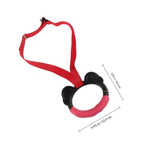 Happyyami ’s Adjustable Gymnastics Rings Set with Sturdy Plastic Rings and Adjustable Straps, 2 Pairs (1m Blue and Red), Indoor Fitness Equipment for Pull-ups and Gymnastics Training at Home