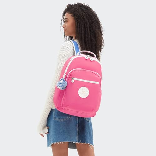 Kipling Women's Seoul 15" Laptop Backpack, Durable, Roomy with Padded Shoulder Straps, Built-In Protective Sleeve - color: White, size: 12.75''L x 17.25''H x 8''D