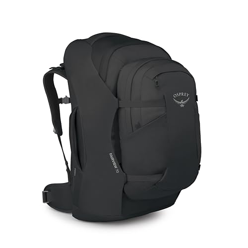Osprey Fairview 70L Women's Travel Backpack - Large Adjustable Travel Bag with Detachable Daypack, Black - color: Black, style: 70l