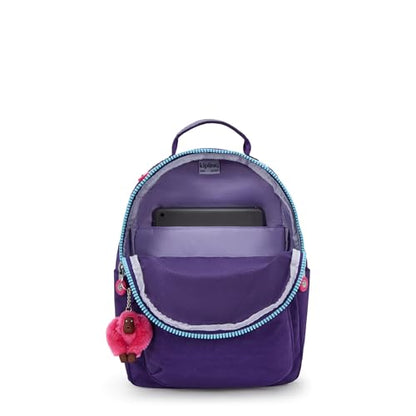 Kipling Women’s Seoul Small Tablet Backpack, Durable, Padded Shoulder Straps with Tablet Sleeve, VIP Purple - color: Vip Purple, size: 10''L x 13.75''H x 6.25''D