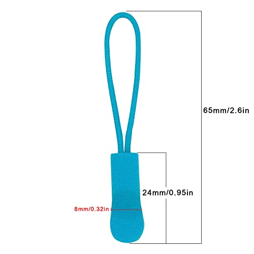 Urmspst 20PCS Zipper Pulls Replacement Zipper Tabs, Blue - color: 03. Blue