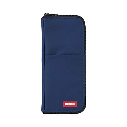 LIHITLAB LAB Slim Pen/Pencil Pouch, 0.7 × 3.9 × 8.5 Inches, Indigo (A7652-11) - color: Indigo, size: 0.7 × 3.9 × 8.5 Inches