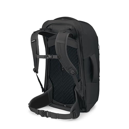 Osprey Farpoint 70L Men's Travel Backpack - Large Adjustable Travel Bag with Detachable Daypack, Black - color: Black, style: 70l