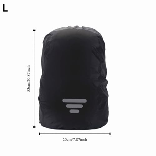 Water Proof Backpack Rain Cover with Reflective Strap Lightweight Oxford Cloth Rucksack Protector for Cycling, Hiking, Mountaineering - size: Three Stripes-L