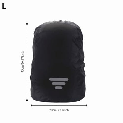 Water Proof Backpack Rain Cover with Reflective Strap Lightweight Oxford Cloth Rucksack Protector for Cycling, Hiking, Mountaineering - size: Three Stripes-L