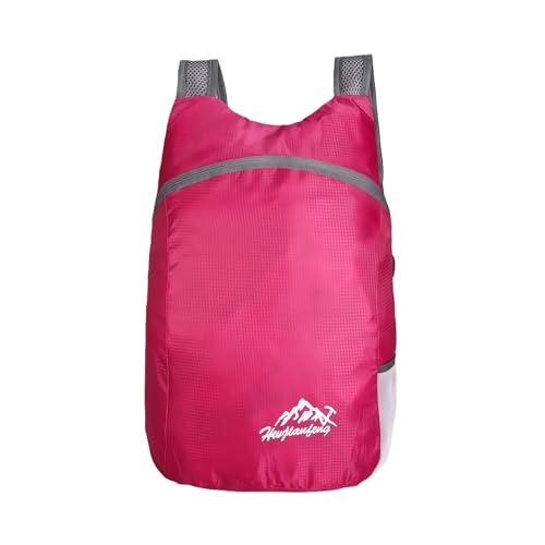 Ultra Lightweight Travel Foldable Backpack,Water Resistant Reusable Hiking Daypack for Camping Outdoor for Women&Men - color: Pink