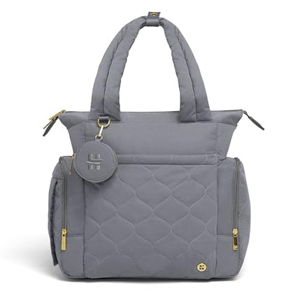 HUGGIES unisex-adult Cozy Hugpack Tote Diaper Bag - color: Quiet Smoke Quilted