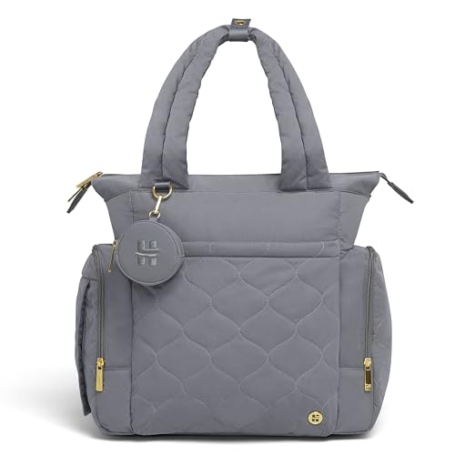 HUGGIES unisex-adult Cozy Hugpack Tote Diaper Bag - color: Quiet Smoke Quilted