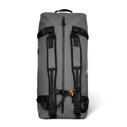 Uncharted Supply Co. The Vault Waterproof Duffel Bag - Airtight bag with Backpack Straps, Carry-On Size, Perfect for travel, boating, camping, recreation. (Gunmetal, 65L) - color: Gunmetal, size: 65L