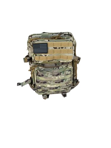 40L Tactical Backpack – 900D/1000D Molle Assault Pack, 3-Day Survival, Hiking, Camping, Travel Gear (ALL-TERRAIN CAMO) - color: All-terrain Camo
