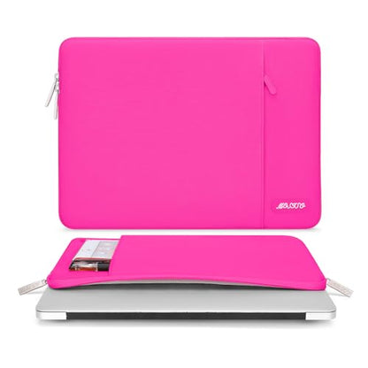 MOSISO Laptop Case 13 inch, Laptop Sleeve Compatible with MacBook Neo/Air/Pro 13 inch with A18/M5/M4/M3/M2/M1 Chip 2026-2016, Polyester Vertical Computer Sleeve Bag with Pocket, Bright Rose - color: Bright Rose, size: 13 inch