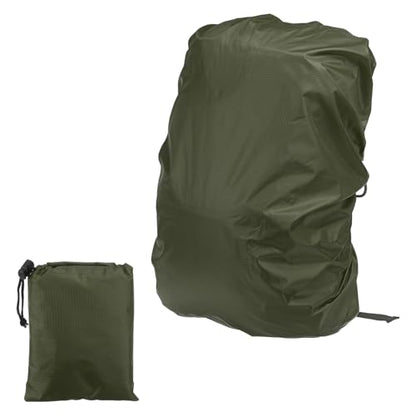 PATIKIL Waterproof Backpack Rain Cover with Anti-Slip Cross Buckle Straps & Drawstring Bag for Hiking Camping Traveling - color: Dark Green, size: X-Large