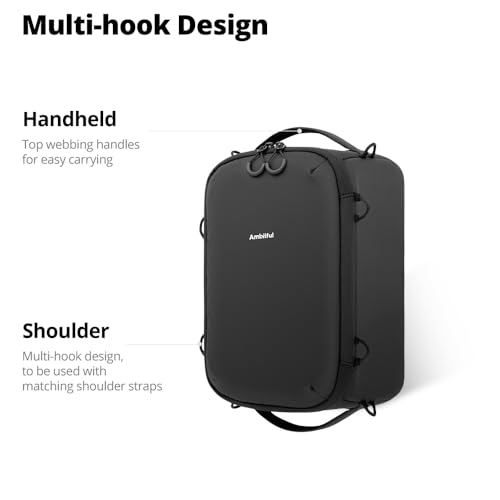 AMBITFUL Small Camera Cube Insert for Backpack, Waterproof Padded Camera Insert with Dividers for Travel Photography Gear Organizer (5.5L)