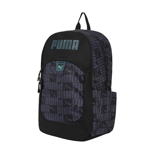 PUMA Rally 300 Backpack, Black/Green, OS - color: Black/Galactic Grey/Emerald Ice