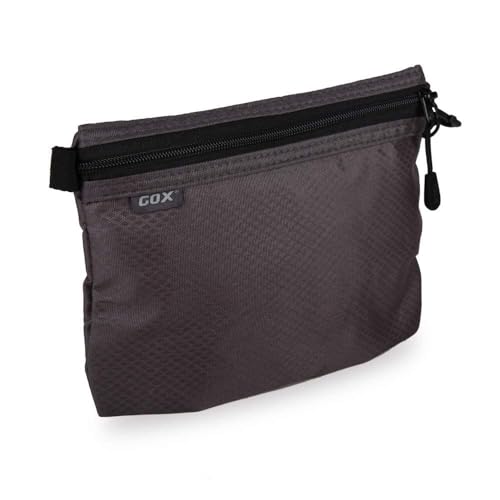GOX Small Toiletry Bag for Men Bulk Cosmetic Bag Dopp Kit Carry On Zipper Pouch Organization Nylon Packing Sack Wate Repellent(Grey) - color: Grey